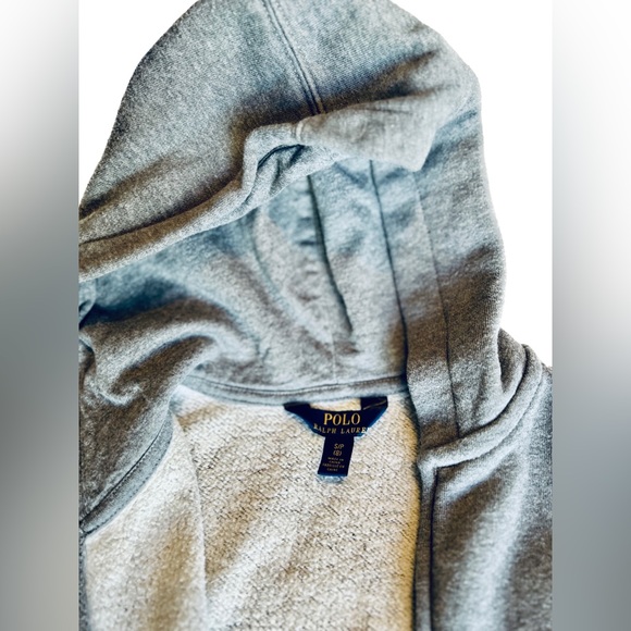 Polo Ralph Lauren Boys Long Sleeve Full Zip Hoodie Size 8  Heather Gray - Picture 5 of 6